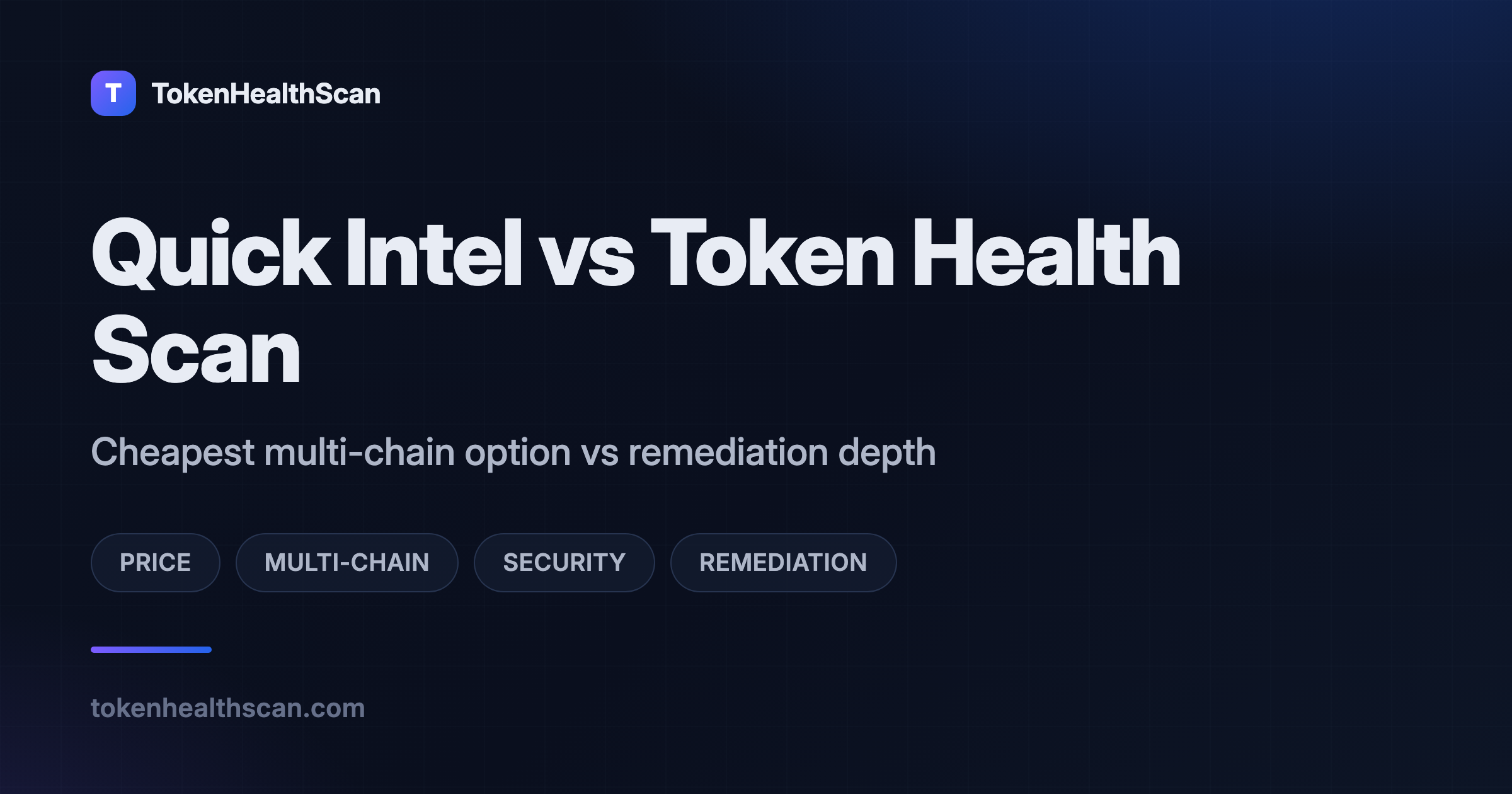 Quick Intel vs Token Health Scan (2026)